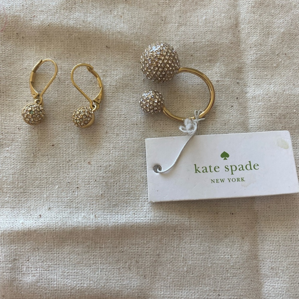 Kate spade ring and earrings